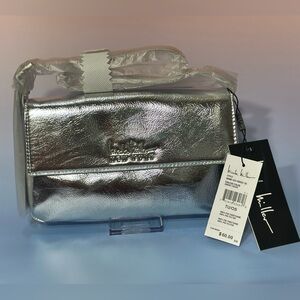 Nicole Miller Silver Crossbody Purse